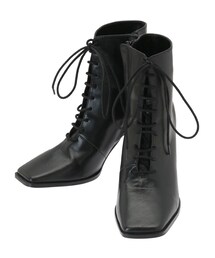 MERCURYDUO | レースアップスクエアショートブーツ(ブーツ)