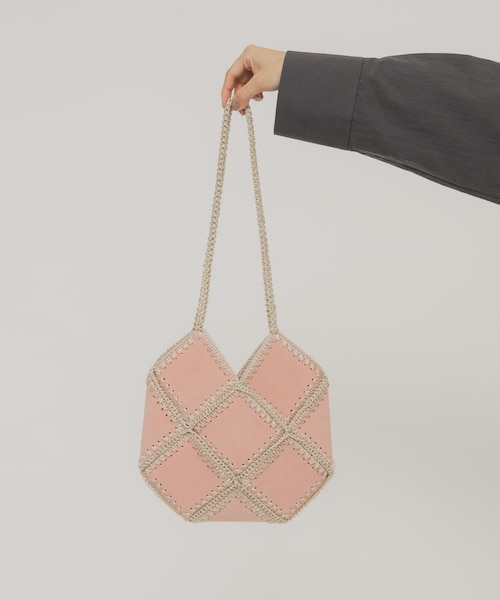 KBF（ケイビーエフ）の「パッチワークBAG（ショルダーバッグ・レディース・PINK/BROWN・One）」の2枚目の写真