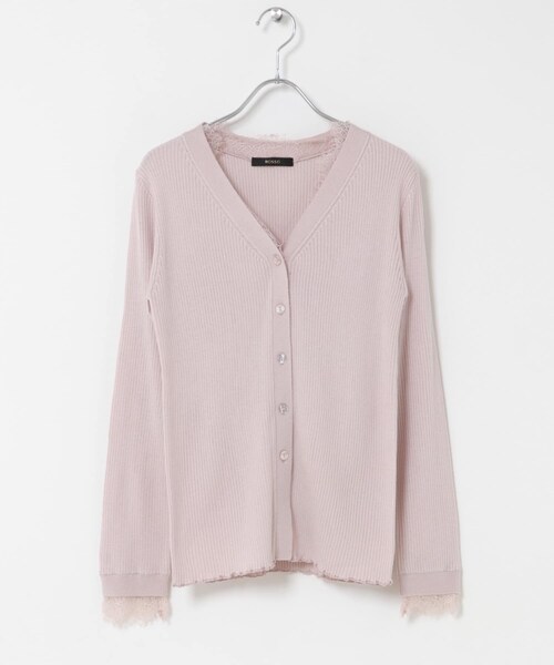 URBAN RESEARCH ROSSO（アーバンリサーチロッソ）の「レーストリミングVネックリブニット（ニット/セーター・レディース・IVORY/BLACK/GRAY/LIGHTPINK・Free）」の13枚目の写真