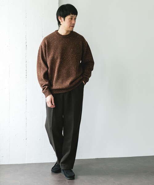 URBAN RESEARCH DOORS(アーバンリサーチドアーズ)の「ウールブレンドネップクルーネックニット(ニット/セーター・メンズ・BEIGE/BROWN/CHARCOAL・M/L)」の22枚目の写真