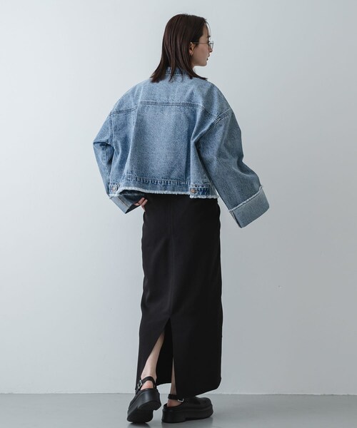 SENSE OF PLACE by URBAN RESEARCH（センスオブプレイスバイアーバンリサーチ）の「ロールアップデニムジャケット（デニムジャケット・レディース・ONE WASH/L.INDIGO・One）」の8枚目の写真