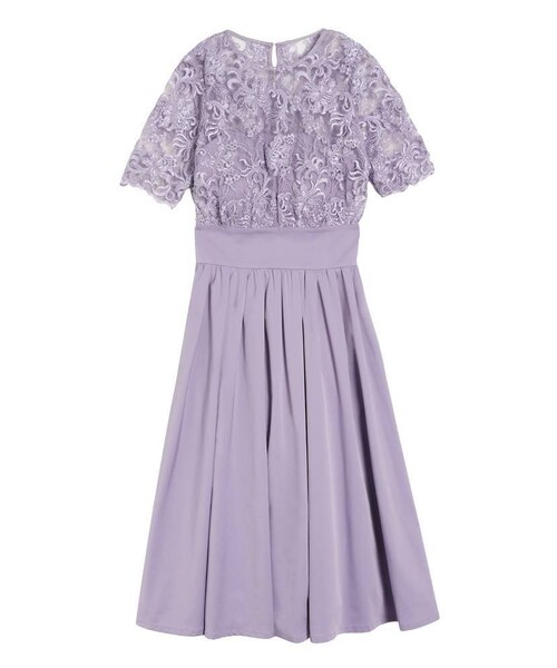 LAGUNAMOON（ラグナムーン）の「LADYオーバーレースギャザードレス Ⅲ（ドレス・レディース・ブラック/ラベンダー/ライトシルバー/ゴールド・S/M）」の18枚目の写真