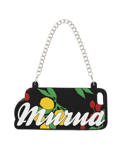 MURUA（ムルーア）の「（6/6S/7 対応）チェーン付ロゴシリコンiphoneケース（スマホケース/カバー・レディース・ブラック/ミックス・F）」の5枚目の写真