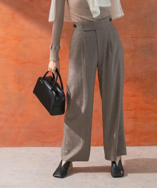 URBAN RESEARCH ROSSO（アーバンリサーチロッソ）の「ハイウエストツイードワイドパンツ（その他パンツ・レディース・BLACK/BEIGE/MINT・36/38）」の20枚目の写真