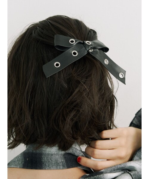 jouetie（ジュエティ）の「ハトメリボンバレッタ（バレッタ/ヘアクリップ・レディース・ブラック/レッド・F）」の22枚目の写真