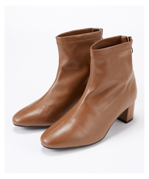 nissen（ニッセン）の「【ゆったり幅広】リングファスナー裏起毛ストレッチショートブーツ（低反発中敷）（ワイズ４Ｅ）（ブーツ・メンズ・黒/ダークブラウン/オーク/アイボリー・M=23.0~23.5cm/4E/L=24.0~24.5cm/4E/LL=25.0~25.5cm/4E/3L=26.0~26.5cm/4E）」の8枚目の写真