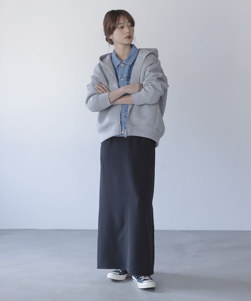 URBAN RESEARCH Sonny Label（アーバンリサーチサニーレーベル）の「ダンボールZIPコクーンフーディー（パーカー・レディース・L.グレー/チャコール/ネイビー・Free）」の11枚目の写真