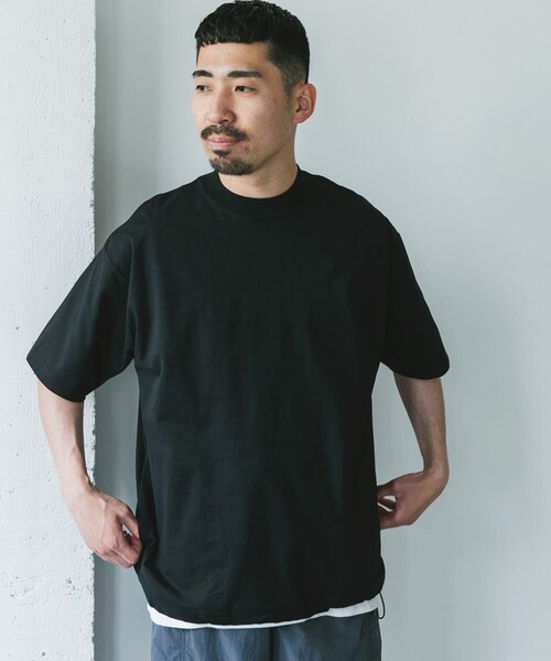 URBAN RESEARCH DOORS（アーバンリサーチドアーズ）の「『XLサイズ/WEB限定』『吸水速乾/接触冷感/イージーケア』クイックドライワッフルメッシュS/ST（Tシャツ/カットソー・メンズ・BLUE GREEN/L.GRAY/BLACK・M/L/XL）」の9枚目の写真