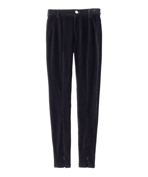PAMEO POSE（パメオポーズ）の「STRETCH CORDUROY SPLIT LEGGING（その他パンツ・レディース・ワイン/ネイビー・S/M）」の4枚目の写真