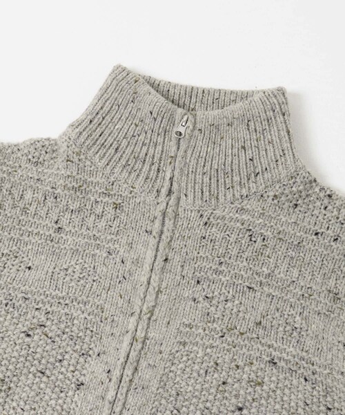 URBAN RESEARCH Sonny Label（アーバンリサーチサニーレーベル）の「ウールネップジップニットブルゾン（ブルゾン・レディース・アイボリー/グレー・Free）」の7枚目の写真