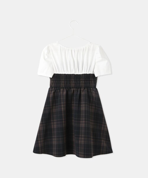 ROPE' PICNIC（ロペピクニック）の「【KIDS/キッズ】ドッキングチェックワンピース/リンクコーデ（ワンピース・キッズ・ブラック系/ネイビー系・L/M/S）」の9枚目の写真