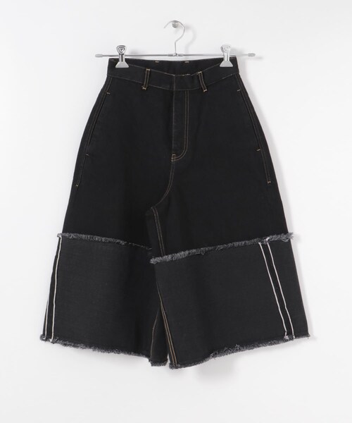 URBAN RESEARCH(アーバンリサーチ)の「LIVINGTONE DOLK4 - Flair culottes(デニムパンツ・レディース・BLK WHT/BLACK・34/36)」の15枚目の写真