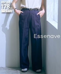 slattgir | 高身長　ワイドチノパンツ 丈長め・トールサイズ Essenave(チノパンツ)