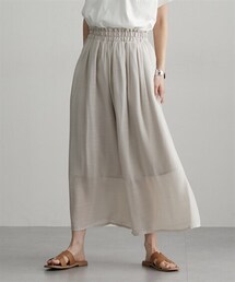 nissen | ウエストフリルギャザーワイドパンツ(その他パンツ)