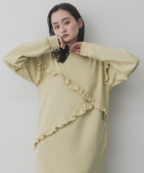 SENSE OF PLACE by URBAN RESEARCH（センスオブプレイスバイアーバンリサーチ）の「フリルカットワンピース（ワンピース・レディース・BLACK/GRAY/Y.BEIGE・COMPACT/One）」の20枚目の写真