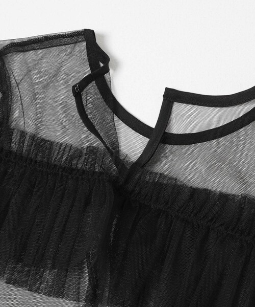 URBAN RESEARCH ROSSO（アーバンリサーチロッソ）の「kaene　フリルチュールドッキングドレス（ワンピース・レディース・Salmonpink/black・36）」の16枚目の写真