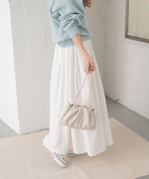 URBAN RESEARCH DOORS（アーバンリサーチドアーズ）の「2WAY巾着ショルダーバッグ（ショルダーバッグ・レディース・BLACK/IVORY/L.BLUE・one）」の6枚目の写真