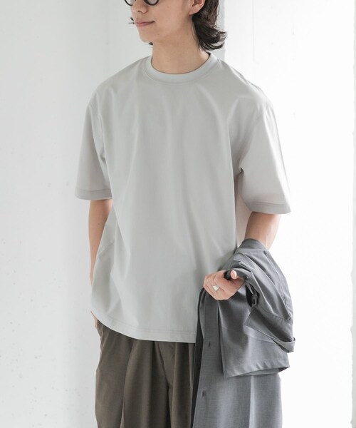 URBAN RESEARCH DOORS（アーバンリサーチドアーズ）の「FORK&SPOON　TEC LINEN T-SHIRTS（Tシャツ/カットソー・メンズ・BLACK/LIGHT GRAY/DARK BLUE・4/5）」の16枚目の写真