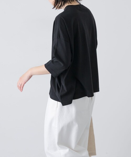 かぐれ（カグレ）の「ワイド6分袖プルオーバー（Tシャツ/カットソー・レディース・OFF/INK BLACK/GREGE/BROWN・Free）」の17枚目の写真