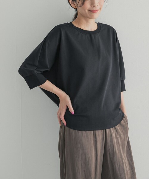 URBAN RESEARCH DOORS（アーバンリサーチドアーズ）の「ニットドッキングドルマン プルオーバー（Tシャツ/カットソー・レディース・OFF WHITE/L.KHAKI/NAVY/BLACK/RED BEANS・Free）」の16枚目の写真