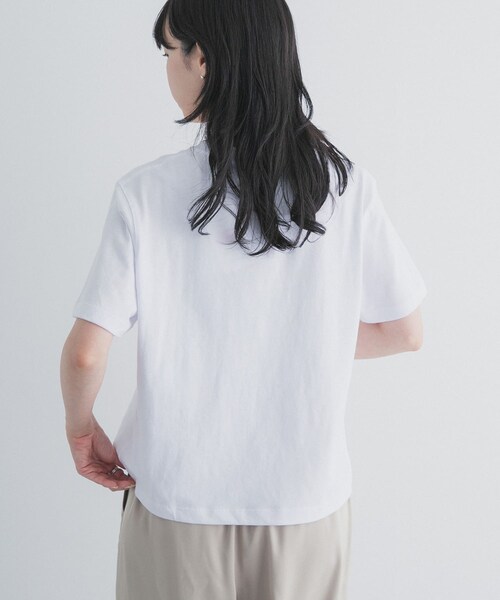 URBAN RESEARCH DOORS（アーバンリサーチドアーズ）の「DANTON　SHORT T-SHIRTS（Tシャツ/カットソー・レディース・WHITE/COALGREY/GREIGE・S）」の6枚目の写真