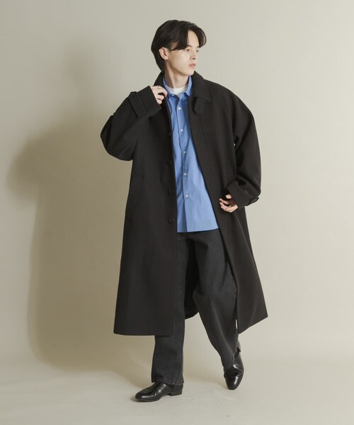 SENSE OF PLACE by URBAN RESEARCH（センスオブプレイスバイアーバンリサーチ）の「『ユニセックス』バルマカーンルーズコート（テーラードジャケット・メンズ・BLACK/D.BROWN/BEIGE/BRN×CHA・M/L）」の22枚目の写真