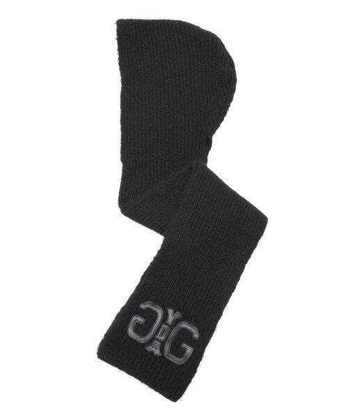 GYDA（ジェイダ）の「Symmetry GYDAフードニットマフラー（マフラー・レディース・ブラック・F）」の3枚目の写真