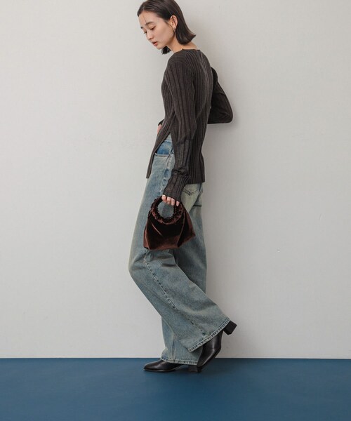 SENSE OF PLACE by URBAN RESEARCH（センスオブプレイスバイアーバンリサーチ）の「ベロアバッグ（ハンドバッグ・レディース・MUSTARD/BROWN/PURPLE・one）」の14枚目の写真