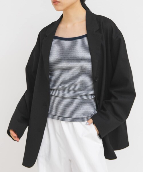 KBF(ケイビーエフ)の「Miller Panel ribbed camisole(キャミソール・レディース・BLU×WH/GRY×NY・Free)」の8枚目の写真