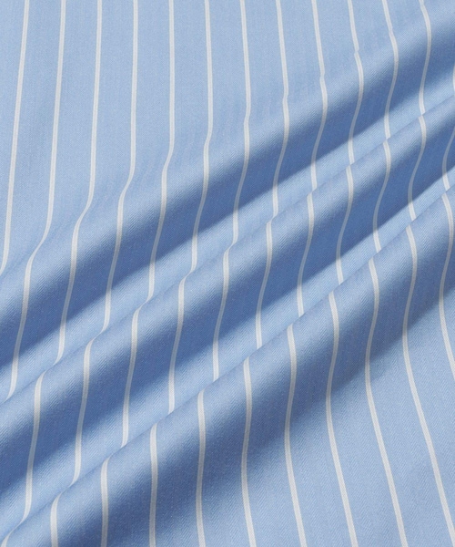 ADAM ET ROPE'（アダムエロペ）の「【AURALEE/オーラリー】COTTON SILK STRIPE STAND COLLAR SHIRT（シャツ/ブラウス・メンズ・キナリ/ブルー系・3/4/5）」の18枚目の写真