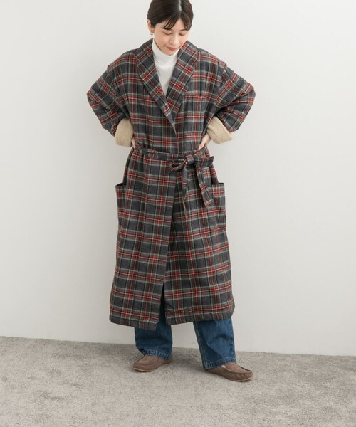 URBAN RESEARCH DOORS（アーバンリサーチドアーズ）の「L.L.Bean　ScotchPlaidFlannelRobe（テーラードジャケット・レディース・Grey/Swan・M）」の12枚目の写真