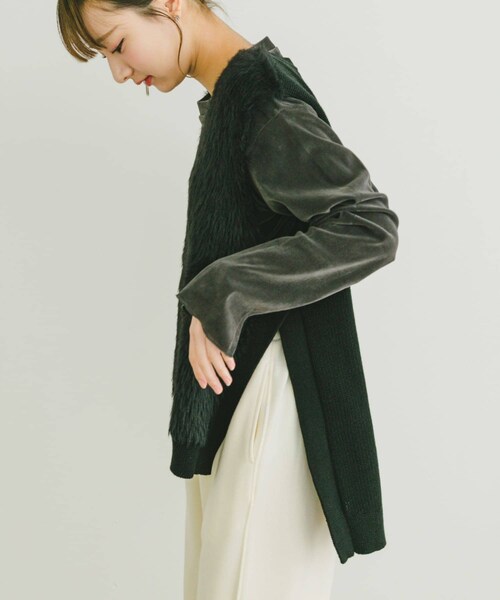 ITEMS URBANRESEARCH（アイテムズ アーバンリサーチ）の「フロントシャギーベスト（ベスト・レディース・L.BEG/BLK/BEG・FREE）」の8枚目の写真