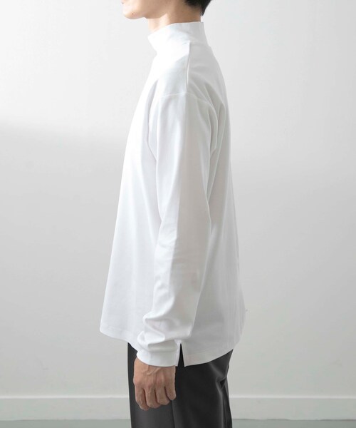 ITEMS URBANRESEARCH（アイテムズ アーバンリサーチ）の「Fine Cotton ハイネック カットソー（Tシャツ/カットソー・メンズ・WHT/BLK・M/L）」の8枚目の写真