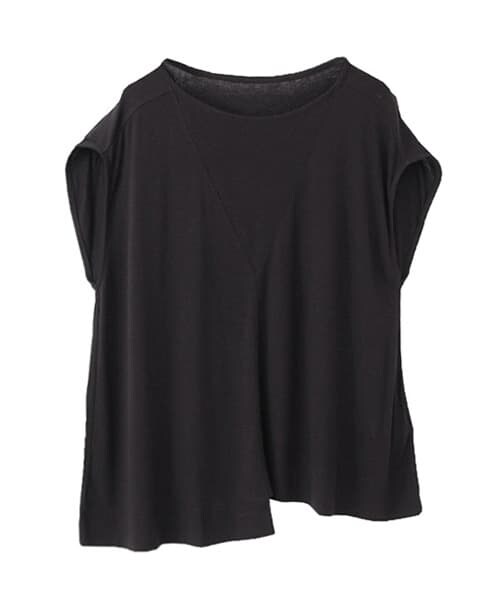 URBAN RESEARCH ROSSO（アーバンリサーチロッソ）の「アシンメトリー TOPS（Tシャツ/カットソー・レディース・BEIGE/OFF WHITE/BLACK・FREE）」の2枚目の写真