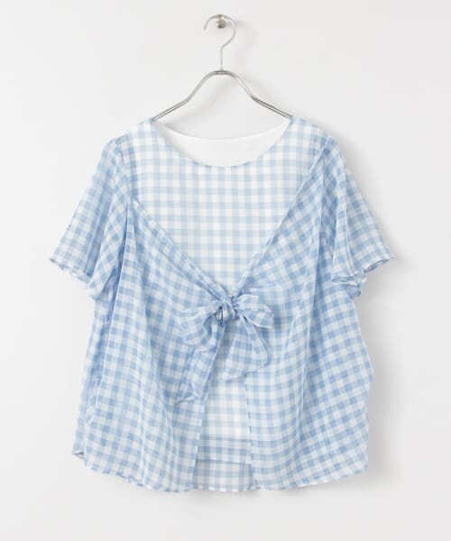 URBAN RESEARCH ROSSO（アーバンリサーチロッソ）の「ギンガムシャツTシャツ（シャツ/ブラウス・レディース・BLACK/BLUE/YELLOW・FREE）」の2枚目の写真