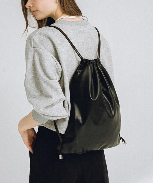 URBAN RESEARCH Sonny Label（アーバンリサーチサニーレーベル）の「エンボスロゴナップサック（バックパック/リュック・レディース・ブラック/アイボリー・one）」の15枚目の写真