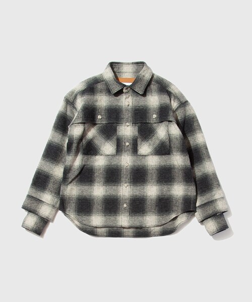 【KYOU/キョウ】RIO Faded Ombre Check Doulble Sleeve Shirt