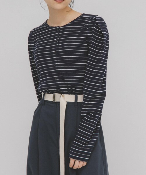 KBF（ケイビーエフ）の「2WAYタックショルダーカーディガン（カーディガン/ボレロ・レディース・GRAY/BORDEAUX/NAVY・one）」の13枚目の写真