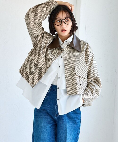 VIS（ビス）の「ショートカバーオールジャケット（カバーオール・レディース・ブラウン系/ベージュ・F）」の10枚目の写真