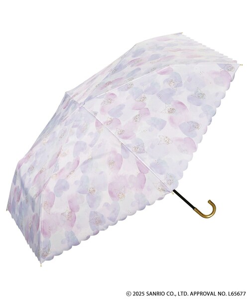 ROPE' PICNIC(ロペピクニック)の「【SANRIO CHARACTERS/サンリオキャラクターズ】晴雨兼用/遮光水彩モチーフ折りたたみ傘(折りたたみ傘・レディース・サックス/ラベンダー・F)」の16枚目の写真