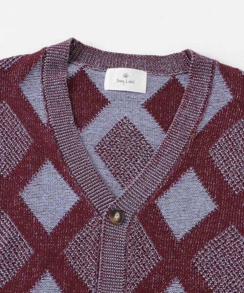 URBAN RESEARCH Sonny Label（アーバンリサーチサニーレーベル）の「ジャガードVネックニットカーディガン（カーディガン/ボレロ・メンズ・ボルドー/オフ/グリーン・M/L）」の13枚目の写真