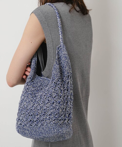 SENSE OF PLACE by URBAN RESEARCH(センスオブプレイスバイアーバンリサーチ)の「メタリックヤーンバッグ(かごバッグ・レディース・SILVER/NAVY/BROWN/MIX・One)」の13枚目の写真