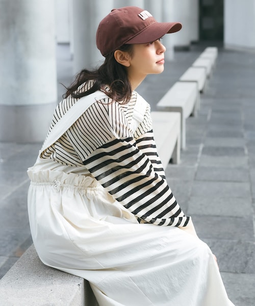 KBF（ケイビーエフ）の「チェーンステッチエンブロイダリーCAP（キャップ・レディース・BROWN/BLUE/CHARCOAL・one）」の10枚目の写真