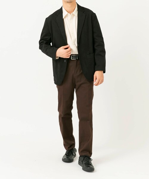 URBAN RESEARCH ROSSO（アーバンリサーチロッソ）の「『XLサイズあり』ピーチツイルストレッチシングルジャケット（テーラードジャケット・メンズ・DARK BROWN/NAVY/BLACK・M/L/XL）」の18枚目の写真
