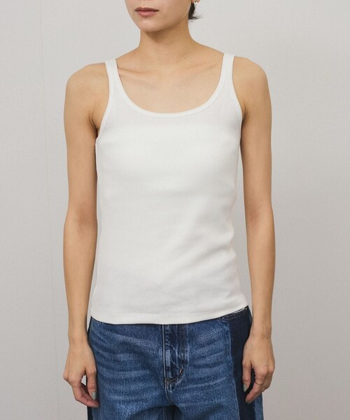 ADAM ET ROPE'(アダムエロペ)の「プリマベールファームリーリブタンクトップ / UVケア・洗える(タンクトップ・レディース・ブラック/オフホワイト/レッド系/パープル・F)」の20枚目の写真