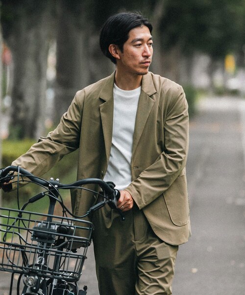 ITEMS URBANRESEARCH（アイテムズ アーバンリサーチ）の「ストレッチナイロン テーラードジャケット（テーラードジャケット・メンズ・KHK/BLK/NVY・M/L）」の14枚目の写真