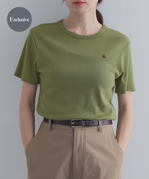 URBAN RESEARCH DOORS(アーバンリサーチドアーズ)の「『別注』PETIT BATEAU×DOORS POINTCOCOTTE T-SHIRTS(Tシャツ/カットソー・レディース・ECUME/OLIVINE/SMOKING/MARQUISE・S/M)」の2枚目の写真