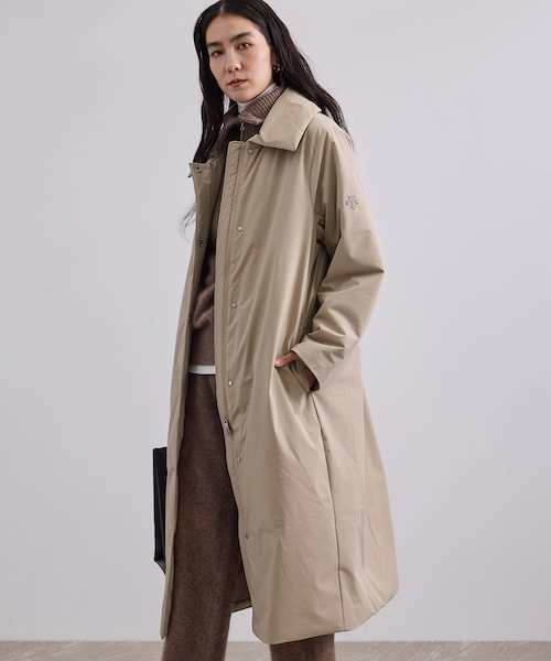 ADAM ET ROPE'(アダムエロペ)の「【J'aDoRe・店舗限定】【DESCENTE ALLTERRAIN(デサント オルテライン)for SALON】別注ステンカラーパフコート(ステンカラーコート・レディース・ブラウン/ベージュ系・F)」の12枚目の写真
