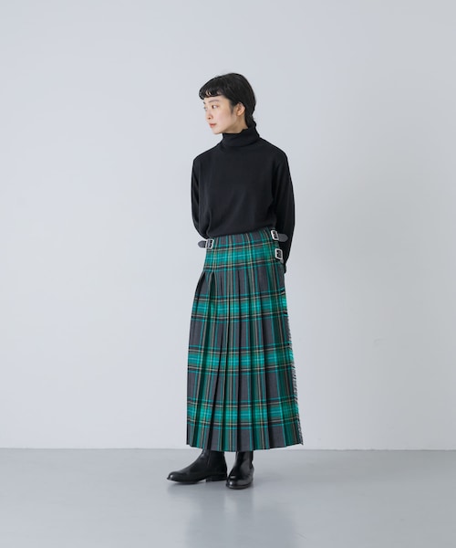 かぐれ（カグレ）の「『別注』O’NEIL OF DUBLIN×かぐれ　PLEATS WRAP SKIRT 85cm（スカート・レディース・MOYNALTY/LOUGH MASK・XS）」の10枚目の写真