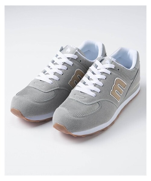 nissen（ニッセン）の「【ゆったり幅広】moz（モズ）軽量ロゴスニーカー（ワイズ４Ｅ）（スニーカー・メンズ・ライトベージュ/ライトグレー/サックス/ピンクミックス/グレー×パープル/ミント・23.5cm/4E/24.0cm/4E/24.5cm/4E/25.0cm/4E/25.5cm/4E/26.0cm/4E/26.5cm/4E/27.0cm/4E）」の21枚目の写真